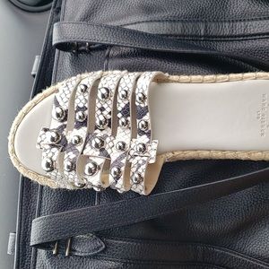 Marc Fisher Tamie Studded Snakeskin Slide